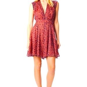 French Connection sleeveless orange animal print short size 12. great condition